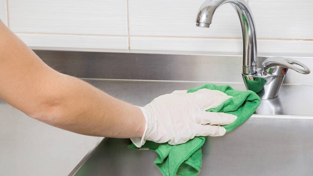 Cleaning tips for the the stainless steel sinks
