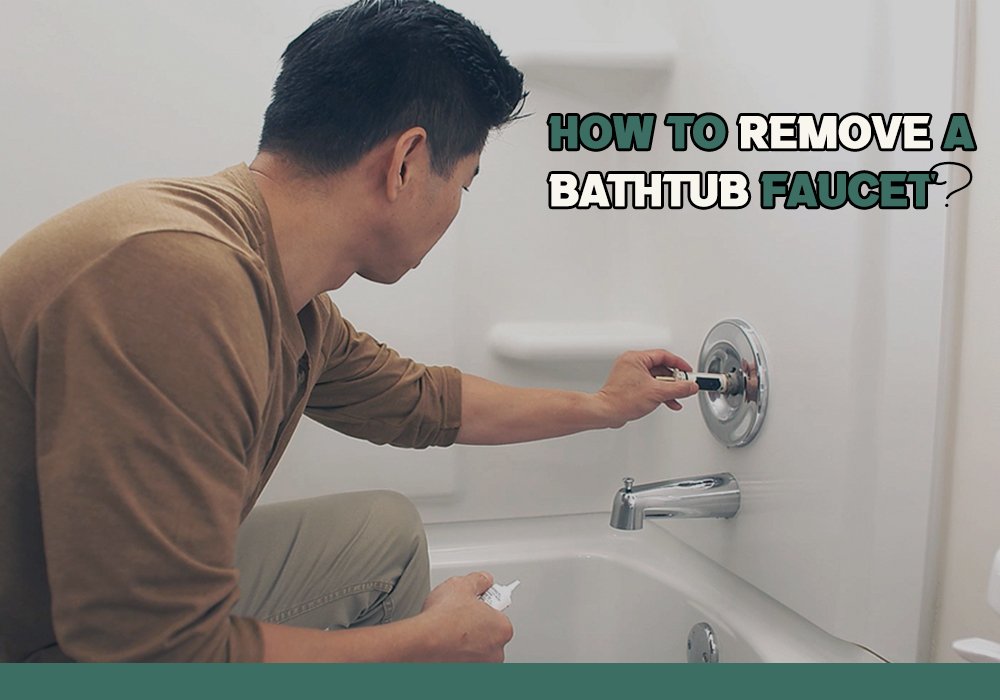 Visual instructions on how to remove a bathtub faucet efficiently and effectively.