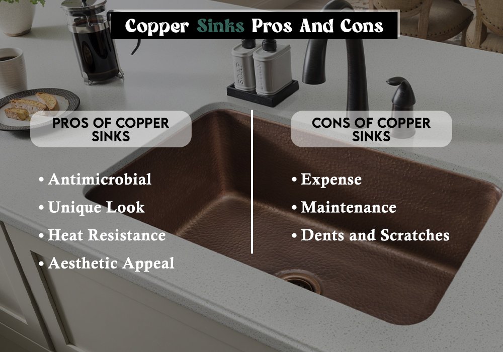 Copper sinks advantages and disadvantages.